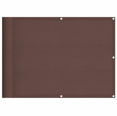 vidaXL Balkon Sichtschutz, Balkonbespannung mit Ösen Seil, Wasserfeste Balkonabdeckung, Balkonverkleidung für Balkon Terrasse, 75x700cm Braun 100% Polyester-Oxford