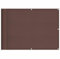vidaXL Balkon Sichtschutz, Balkonbespannung mit Ösen Seil, Wasserfeste Balkonabdeckung, Balkonverkleidung für Balkon Terrasse, 75x700cm Braun 100% Polyester-Oxford