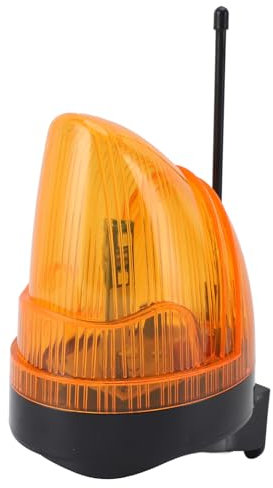 Zerodis LED Security Alarm Light with LED Light Source, IP54 Weatherproof Dome Alarm Lamp for Gate Opener, Easy Install Flashing Warning Light for Home Outdoor (24V)