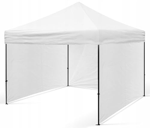 BDW Pavillon - Tente de Réception pour Jardin, Terrasse - Pavillon Étanche, Stable - Pavillon Pliable, 3 Parties Latérales de Pavillon Incluses - Tonnelle 3 x 3 m - Blanc