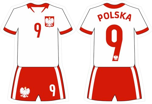 Polen Fan Set - Schlüsselanhänger Autoduft - Aufkleber Fussball EM