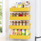 Mystozer Magnetic Spice Rack for Refrigerator, Kitchen Organizer and Storage Shelf, Yellow(4 Pack)…