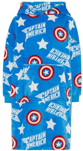 Captain America Avengers Oversized Wearable Blanket Hoodie - 2-4 Years 104cm Blue