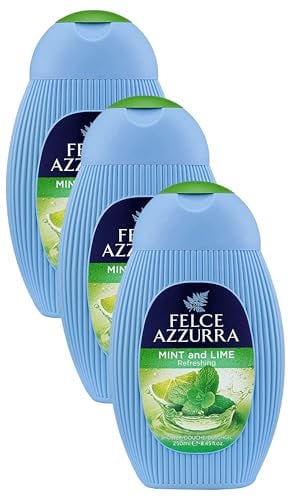 Felce Azzurra - Doccia Shampoo Menta e Lime, Rinfrescante - 250 ml (Confezione da 3)