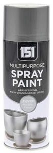 DIOXSTAR Multi-Purpose Spray Paint, Silver Metallic Finish, Fast Drying, Non-Cracking, Suitable for Various Surfaces, Indoor and Outdoor Use, Easy to Use, 400ml (1 PCS)