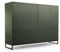 BETTSO - Kommode Groß - Sideboard Wohnzimmer - 160cm breit, 120cm hoch - 5 Türen, 8 Einlegeböden - hohe Metallbeine - Highboard für Schlafzimmer, Wohnzimmer, Flur - Grün
