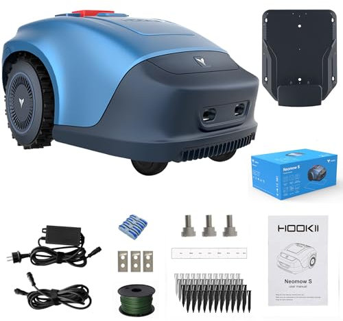 ZHLINGQ Robot Tagliaerba - Robot Tagliaerba per Giardini Fino a 1000 M², Motore 80w, 18v 4,4 Ah Robot Tagliaerba con App, Larghezza E Altezza di Taglio 18cm /20-55mm, Ritorno Automatico in Carica