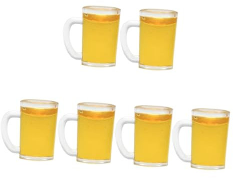 Vaguelly Entzückende Miniatur-bierkrüge für Das Mini- 6 Stück Miniatur-Becher Ihre Zimmerdekoration Puppendekoration