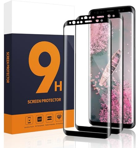 Carantee 2 Pièces Verre Trempé pour Samsung Galaxy S9 Plus, Plein écran 3D résistant vitre protection pour Galaxy S9 Plus Protection, Sans Bulles Haute Sensibilité Samsung S9 Plus Protection écran