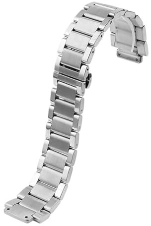 AZSHIW 21 * 13MM 27 * 19 Kompatibel Mit HUBLOT Classic Fusion Big Bang Uhr Strap Mit Erhabenen Mund Edelstahl Uhr Band Stahl Band Zubehör(Silver,27.19mm)