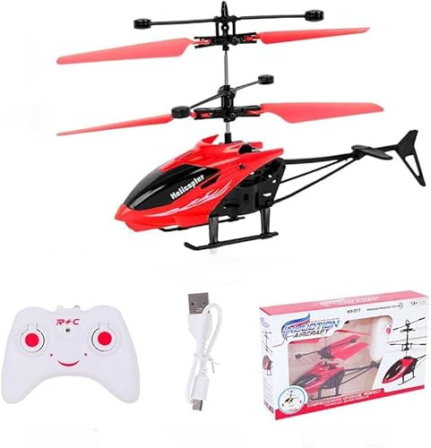 Abnaok Hubschrauber für Jungen, Drohne für Kinder Spielzeug ab 6 7 8 9 10+ Jahre, Infrarot-Induktionsroboter Mini Hubschrauber, Start mit Einer Taste, Fliegende Spielzeuge Jungen und Mädchen