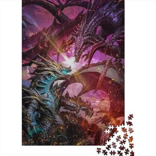 Monster Hunter World Puzzle mit 1000 Teilen für Erwachsene, Papierpuzzle, Lernspiel für Kinder, 38 x 26 cm / 1000 Teile