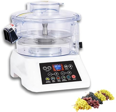 QIUNAOZI Automatischer Fruchtschäler, 85-W-Maschine zum Schälen von Trauben, EIN-Knopf-Bedienung, schält 450 g in 20 Sekunden, geeignet für kleine runde und ovale Früchte White