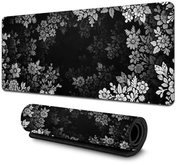 APMGONT Gaming Mauspad XXL Großes Mousepad 800x300 mm Japanische Gaming Mauspad mit Rutschfester Gummibasis für PC, MacBook, Laptop (Schwarz)