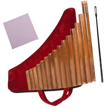 KIXZSAZ Flauti di Pan per strumenti a fiato in legno, 15 flauti di Pan a canne in bambù, suono eccellente, strumento musicale tradizionale cinese, studenti, bambini, ragazzi,