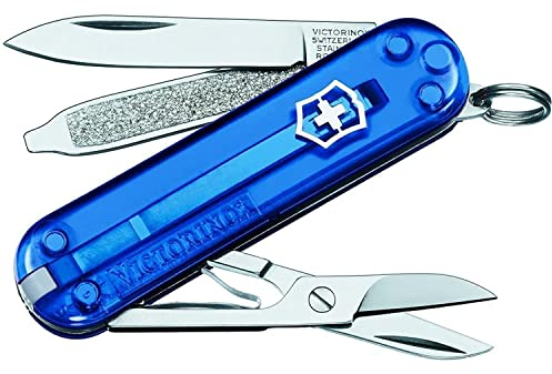 Victorinox Classic SD Pocket Knife,Blue (Transparent Blue) ,58 mm