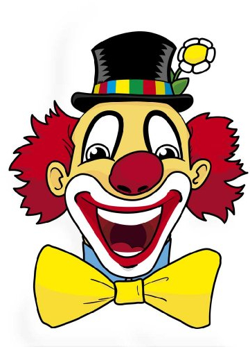 Wand-Deko Clownsgesicht, Höhe ca. 50 cm