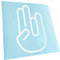 Kiwistar - Autoaufkleber - Weiß - 16x10cm The Shocker Hand - Heckscheibe Auto Aufkleber wetterfest für Kfz LKW Mofa Truck - Sticker außen selbstklebend Tuning Zubehör für Fenster Fahrzeug Scheibe
