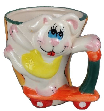 Becher Kinder Baby Tassen mit Henkel lustige Zoo Kindergeschirr Hase Hund Katze Elefant Marienkäfer