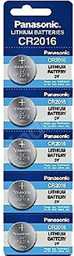 Panasonic CR2016 3 V batería de litio 1 Pack x (5 unidades) = 5 pilas de un solo uso
