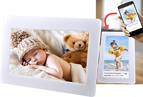 Denver Digitaler Bilderrahmen, FRAMEO 25,65 cm (10,1 Zoll) Weiß