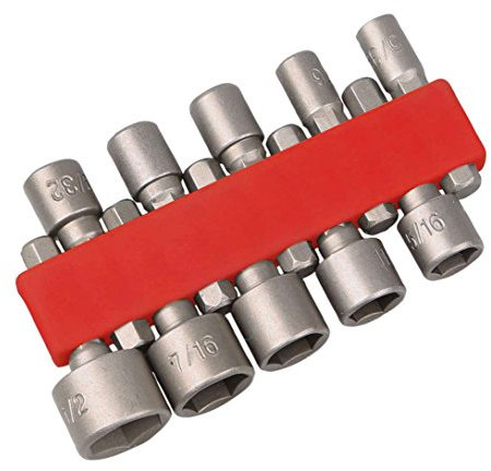 Hilka Tools 37932009 10 PCE Nussschraubendreher-Set, Rot & Silber