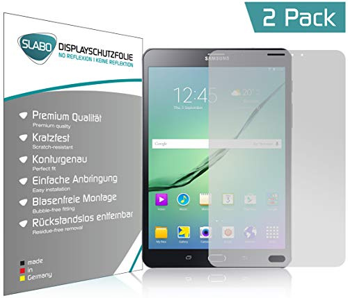 Slabo 2 x Displayschutzfolie kompatibel mit Samsung Galaxy Tab S2 (8 Zoll) MIT TELEFONIE SM-T719 Displayschutz Schutzfolie Folie MATT