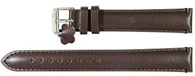 C CAVADINI Unisex Kalbsleder Uhrenarmband gewölbt, glatt K-400XXL 14-24mm (22 mm, dunkelbraun)