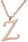 Morella Women's Stainless Steel Necklace Rose Gold with Pendant Letter Z