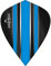 Mission Mesh Dart Flights, 100 Mikron, Kite, Aqua Blue, 1 Set (3)