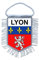 Akachafactory Fanion Mini Drapeau Pays Voiture Decoration Souvenir Blason France Lyon gones