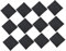 F Fityle 12 pcs Herren Taschentücher Stofftaschentücher aus Baumwolle Retro Plaid Design, Schwarz, 43 x 43 cm