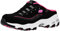 Skechers D'Lites - Zapatillas deportivas sin cordones para mujer, Negro/Rosado hot, 11 Wide