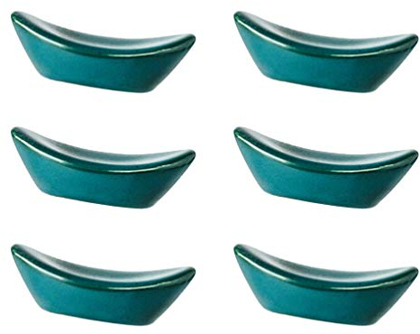 6PCS Baguettes en Céramique Support, Porte-Baguettes en Céramique Imprimé à La Main Cuillère Fourchette Style Porte-Bague