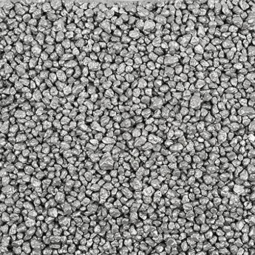 DEKOMARKET Dekogranulat Granulat Dekokies 2-3mm, kleine Dekosteine, 0,5 KG (Silber)
