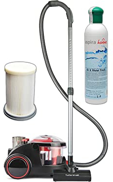 arnica Bora 5000 Rot Wasserstaubsauger/Nasssauger SPARSET 2 - Bestehend aus einem extra HEPA 13 Filter und Aloe Vera Duftstoff - Ideal auch für Allergiker