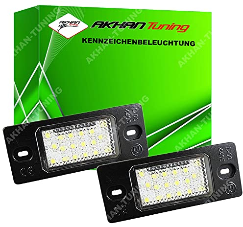 KB16 - Fehlerfrei Kennzeichenbeleuchtung, Nummerschildbeleuchtung Xenon Weiß Kompatibel mit Bo-ra, Cad-dy III, Golf 4 Variant, Golf V Variant, Pas-sat, Polo, Sciro-cco, Sha-ran, Ti-gu-an, Tou-a-reg