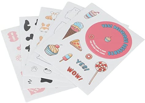 Camera Colorful Stickers for Fujifilm Instax Mini 11,5pcs Decoration Cute Cartoon DIY Stickers for Protective Cases,Camera Bags,Photo Frames,Photo Albums(Dessert Animal Series)