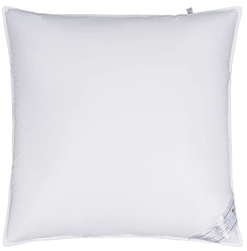 Moon Luxury Kopfkissen 3-Kammer Innenkissen ca. 80x80 cm - 800g - 90% Daunen und 10% Federn mit Traumpass (fest)