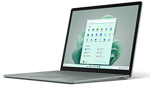 Microsoft Surface Laptop 5 - Ordinateur Portable (Windows 11, écran Tactile 13.5, Processeur Intel Evo Core i5, 8 Go RAM, 512 Go SSD, Clavier Français AZERTY) - Vert Sauge, Finition métal
