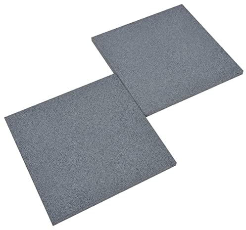 Tidyard 18 STK. Fallschutzmatten Fallschutzplatten Gummimatten Bodenmatten Gummi 50x50x3 cm Grau