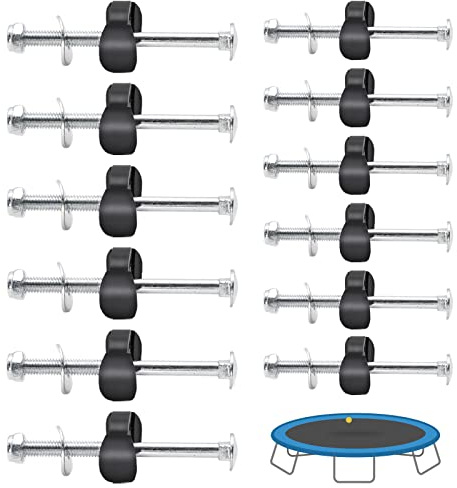 Cisolen 12 Pieces Trampoline Screws Fixing Trampoline Spacer Easy Installation Steel Tube Trampoline Accessories Fixing