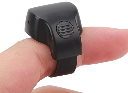 Bluetooth Remote Control Tiktok Page Turner, Wireless Camera Remote Shutter Selfie Button Scrolling Ring Fingertip Clicker for IPhone for Android Phone Tablet (Black)