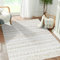 TOPICK Rug Boho Taupe Washable Modern Geometric Bedroom Rug Lightweight Non Slip Carpet for Living Room Office Dining Room 90x150cm