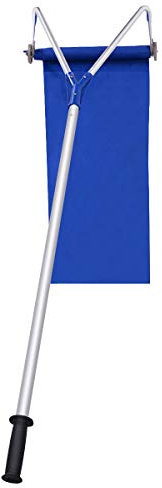 GOPLUS Schnee Dachrechen, 180-661cm Schneerechen Aluminium leicht mit Teleskopstiel, Oxford Tuch Rutsche, Rollen & rutschfeste Griff, Dach Schnee Rake Dachräumer Schneeräumer für Hausdach