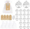 ChAusa 91 Pièces Pendentifs de Baptême de Mariage,30 Pcs Pendentif pour Baptêmes, 30 Pcs Pochette Cadeau en Organza Blanc, 30 Pcs Etiquettes Kraft et 1 Ruban de Satin pour Mariage, Baptême