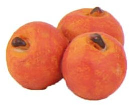 FADEDA 3 Äpfel - Hlg. Nikolaus von Myra/Höhe:2 cm/handbemalt/detailgetreue Krippen Figuren - Weihnachten Tisch Dekoration Krippe Zubehör