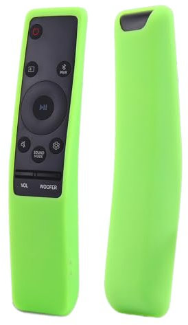 JCMOYUTY Cover for Samsung BN59-1266A AH59-02767A BN59-01266A Soundbar / Q90 Q80 Q70 Q60 TV Remote Cover Silicone Protective Skin, Glow Green