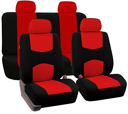 XIBANY Auto Sitzbezüge für Toyota Aygo X Prologue, Autositzbezüge Kompletter Satz, Sitzschoner Auto Autositz Schonbezug, Atmungsaktiv Bequem Schonbezüge,G Red
