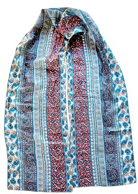 BBM-STYLE Seidenschal Herren Halstuch Seide Seidentuch zum Binden blue Fantasy echte Seide